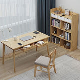 HczioN Bureau en Bois avec 2 tiroirs, Poste de Travail pour Bureau à Domicile, Bureau d'ordinateur Simple, Table de Travail PC, Table de Travail Robuste pour Chambre à Coucher et Bureau (80 x 50 x