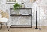 LIFA LIVING Basse en métal pour Salon, Table d'entrée Industrielle 85 x 30 x 100 cm Max 14 kg, Noir, 100x30x85 cm