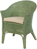 Rattan im Trend Fauteuil en rotin avec accoudoirs Vert