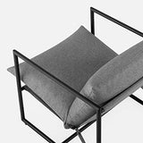ZINUS Aidan Fauteuil d’exception style suspendu,Fauteuil avec structure en métal et coussins remplis de flocons de mousse, Montage facile sans outils,Fauteuil livré dans une boîte compacte, Gris clair