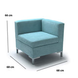 Marque Amazon - Movian - Fauteuil modulaire City Club (avec accoudoir gauche), Turquoise