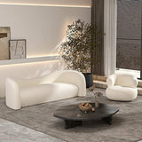 TOMYEUS Fauteuils Poire Canapé de Luxe Lumineux Salle de séjour Moderne canapé incurvé Designer de vêtements de vêtements de vêtements d'agneau Velvet canapé Chaise Sac De Haricots