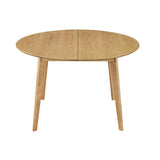 Miliboo Table à Manger Design Ronde Extensible chêne L120-150 cm Leena