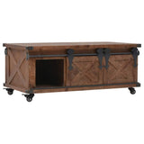 vidaXL Bois de Sapin Massif Table Basse Marron Table d'Appoint Table de Salon
