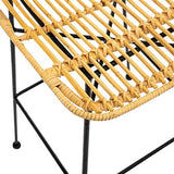 Atmosphera Tabouret Haut Kubu rotin métal