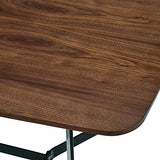 Marque Amazon - Rivet - Table de salle à manger au style industriel, largeur 160 cm, Noyer