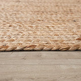 Paco Home Tapis De Salon Fibres Naturelles Artisanal Jute Chiné Motif Moderne Style Boho, Dimension:120x170 cm, Couleur:Naturelle 2