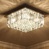 Saint Mossi Moderne Design K9 Cristal Gouttelette Lustre Éclairage LED Plafonnier Plafond Luminaire Suspension Luminaire pour Salle à Manger Salle De Bains Chambre Salon 9 * G9 40 x 40 x 18 c