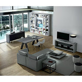 Paris Prix - Temahome - Table De Repas Extensible apex 200-250cm Béton & Noir Mat