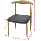 binzhoueushopping chaises pour Salon, DE Salle à Manger Noires, Cuir Artificiel,2 unités 50 x 52 x 78 cm