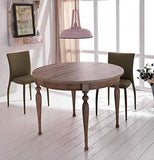 InHouse srls Table Ronde Extensible en Bois et mélamine 120/158 x 120 x H 76 cm