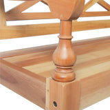 tidyard Lot de 2 Chaises Batavia de Jardin en Bois d'Acajou Massif Marron Clair 58x50x82 cm
