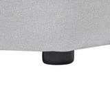 Beliani - Canapé d'angle 3 Places - Dolva - Tissu, Gris Clair