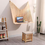 Table Pliante Flottante Murale Bureau décoratif Table de Salle à Manger à abattant Petit Bureau en Bois pour Le Bureau à la Maison, Bureau d'étude Flottant Moderne fixé au Mur (100x85cm)