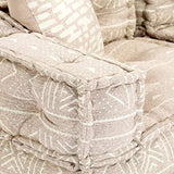 vidaXL Canap¨¦-lit modulaire ¨¤ 3 places Beige Tissu