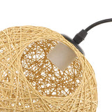 Tubayia Suspension boule en rotin avec douille E27 et câble