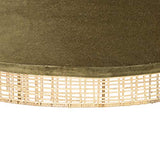 Qazqa Suspension | Lampe suspendue | Éclairage suspendu Rustique Oriental - Frills Lampe Vert Beige Doré/Laiton - E27 - Convient pour LED - 1 x 25 Watt