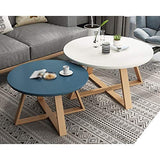 Tables en Bois Massif, Fin Balcon Simple Petite Table Ronde Meubles de Salon Tables Sofa Hôtel Appartement Tables Basses (Color : Black, Size : 50 * 40CM)