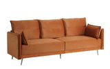 BHDesign Paul - Fauteuil Moderne Confortable - Velours - Coloris Camel
