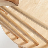 Kave Home - Chaise Tressia en Bois Massif de Caoutchouc