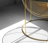 Buque Fauteuil de salle à manger en fil métallique Doré Édition limitée