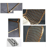 XINGPING-Furniture Chaise Creuse créative de Grillage, Chaise d'ordinateur Respirante de Fil d'acier, Chaise extérieure de Dossier, Chaise de Diamant de Diamant, Chaise dinante de Fer