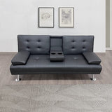 Designetsamaison Banquette Clic Clac 3 Places Noir - Oglio