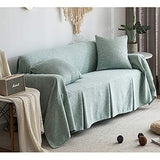 AIBBMIN Simple Jeté de Canapé Jeté de Lit en Lin Couverture de Fauteuil Décorative Housse de Canapé Antidérapage Universelle