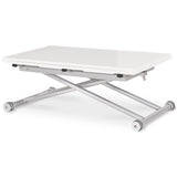 INTENSE DECO Table Basse relevable Blanc laqué