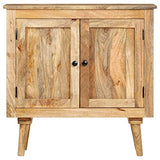 vidaXL Bois de Manguier Massif Buffet Armoire de Rangement avec 2 Portes Commode Meuble de Rangement Armoire Latérale Maison Intérieur 75x35x75 cm