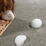Tapis Rond Salon Tapis Poil Ras Moderne Moelleux Lavable Monochrome, Dimension:80 cm Rond, Couleur:Gris