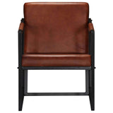 Festnight Fauteuil de Salon | Fauteuil en Cuir véritable Luxueux | Fauteuil de Bureau | Fauteuil Relax pour Canapé | Vintage