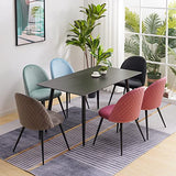 Albatros Capo Lot de 4 chaises de Salle à Manger avec Housse en Velours Marron – Design Vintage élégant avec Housse en Velours – Chaise rembourrée certifiée SGS – Chaise de Cuisine Moderne