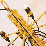ZJN-JN Lustre Lampes de décoration à domicile moderne 30/50 Gold/Silver Gino Sarfatti conception lustre salle à manger lumineuse La chambre (Emitting Color : Halogen bulb)