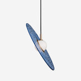 Nordic LED Suspension Suspension En Disque De Marbre Hauteur Réglable, Étude Loft Office Cafe Lampe De Salle À Manger Escalier Lampe Lampe De Chevet Couloir Lampe Deux Demi-Cercle Lustre Ø40cm 7W
