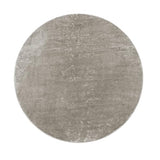 Tapis Rond Salon Tapis Poil Ras Moderne Moelleux Lavable Monochrome, Dimension:80 cm Rond, Couleur:Gris