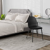 WOLTU Chaises de Salle à Manger, Lot de 2, Chaise Rembourrée, Chaise de Cusine Scandinave, Chaise en Similicuir, Pieds en Métal, Noir BH360sz-2