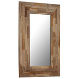 Tidyard Miroir Murale | Miroir Salle de Bain | Miroir Bois Rectangulaire Teck Recyclé 50 x 80 cm