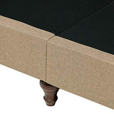 Beliani - Canapé 3 Places - Otra - Tissu, Beige Sable