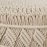 Atmosphera - Tabouret Pouf Macramé été Indien