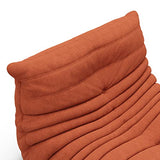 1inchome Togo Chauffeuse 1 Place, Lazy Floor Canapé en Velours Daim Doux Chaise Longue Accent Pouf Canapé pour Salon Chaise d'angle Chambre Salon Bureau (Rouge)