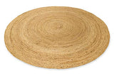 HAMID Tapis Jute Naturel - Alhambra Rond Tapis 100% Fibre de Jute (Naturel, 200x200cm)