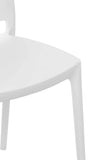 CLP Chaise de Jardin Maya en Plastique Empilable - Chaise de Cuisine Résistante aux UV, Chaise de Bistro - Charge Max. 160 kg: Blanc