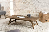 Macabane Table Basse Scandi, Teck, Brun, 120 x 60 x 36 cm