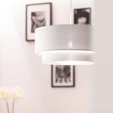 LEDKIA LIGHTING Suspension Textile Reflect Duo Blanc