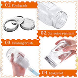 6 Paquets Bocaux en Verre Avec Couvercles, Mason Jars 450ml Bocaux de Stockage de Nourriture Pour Conserve Confiture,Yaourts de Miel Haricots Avec des Couvercles de Rechange 18pcs