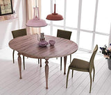 InHouse srls Table Ronde Extensible en Bois et mélamine 120/158 x 120 x H 76 cm