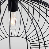 BRILONER Leuchten Lampes suspension, lampe suspension 1 flamme, lampe suspension rétro/vintage, Acier noir, 1x E27, max. 60 Watt, noir, 500x500x1200mm (LxLxH)