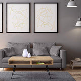 WOMO-DESIGN Table Basse avec 2 Tiroirs - 100x50x49 cm - Plateau en Bois de Manguier Massif Naturel - Pieds en Epingle à Cheveux en Métal - Design Rétro - Table d'Appoint Salon Canapé Fait à la Main