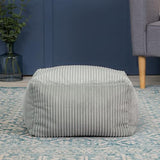 Icon Pouf en Velours Côtelé Theo, Tabouret Pouf de Salon, Repose-Pieds Gros